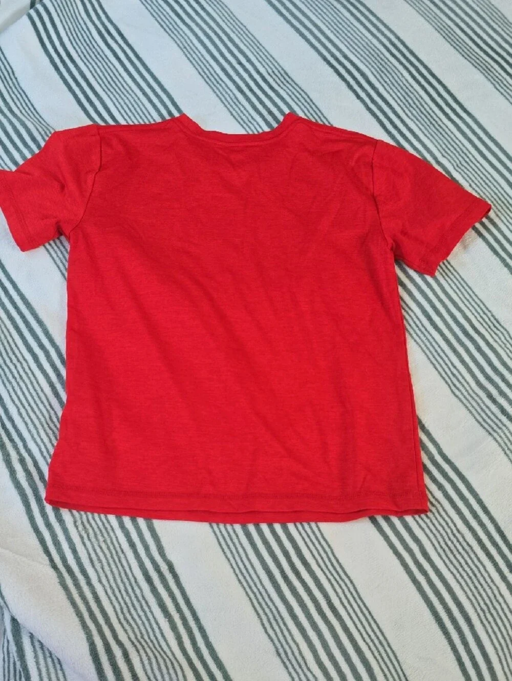 adidas Red Boys Size 8 Tee with Black Logo - Kids Short Sleeve